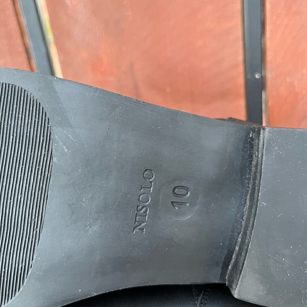 New NISOLO classic Chelsea everyday black leather boot size 10 - Picture 9 of 12